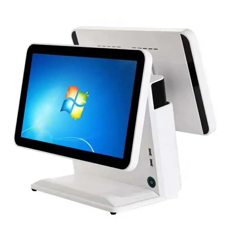 Factory Direct 15 Inch Dual Touch Cash Register Terminal All in One POS System