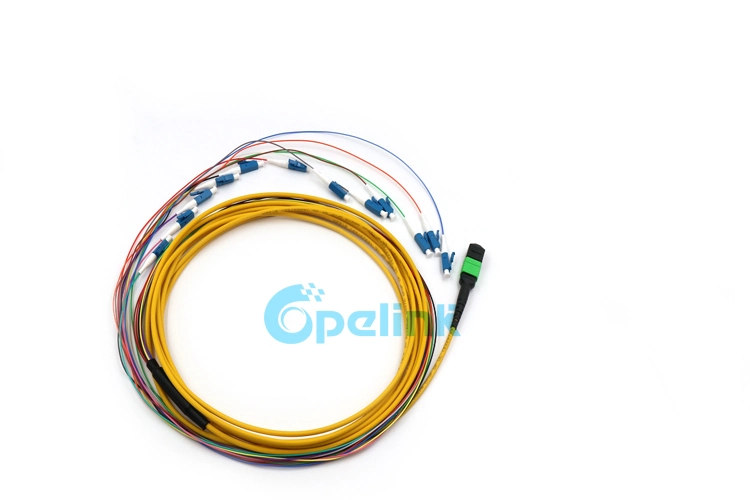 OEM Manufacture 12fibers MPO-LC cable de fibra óptica de alta calidad