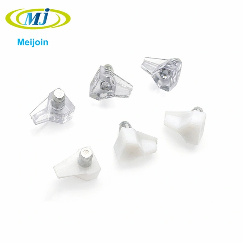 Furniture Hardware Fittings Transparent Shelf Support 5mm Without Lip