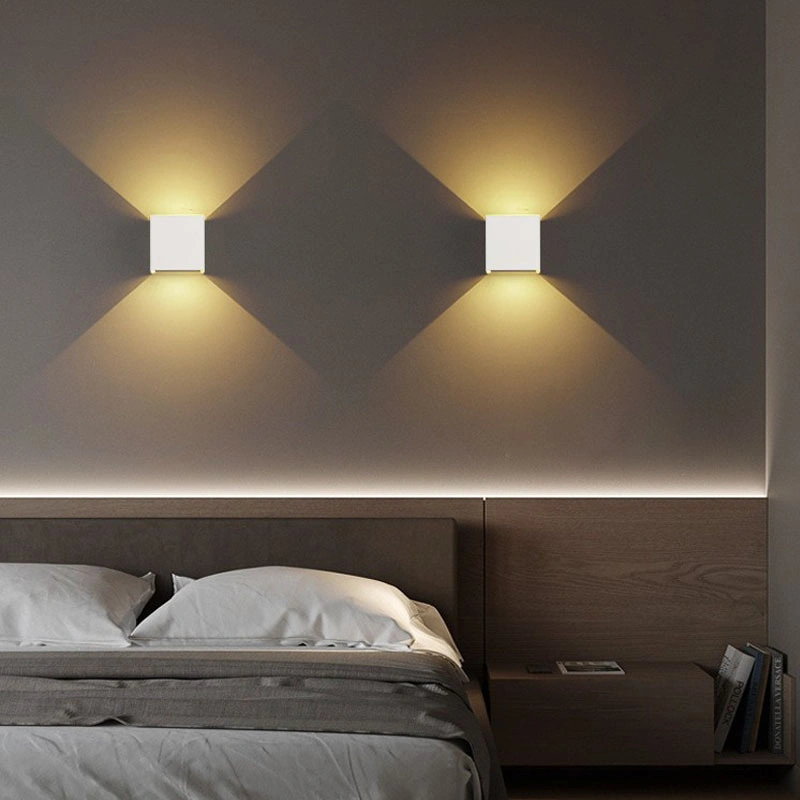 Luminária de parede LED em alumínio para cima e para decorar a parede Quarto Sconce Luz de parede LED