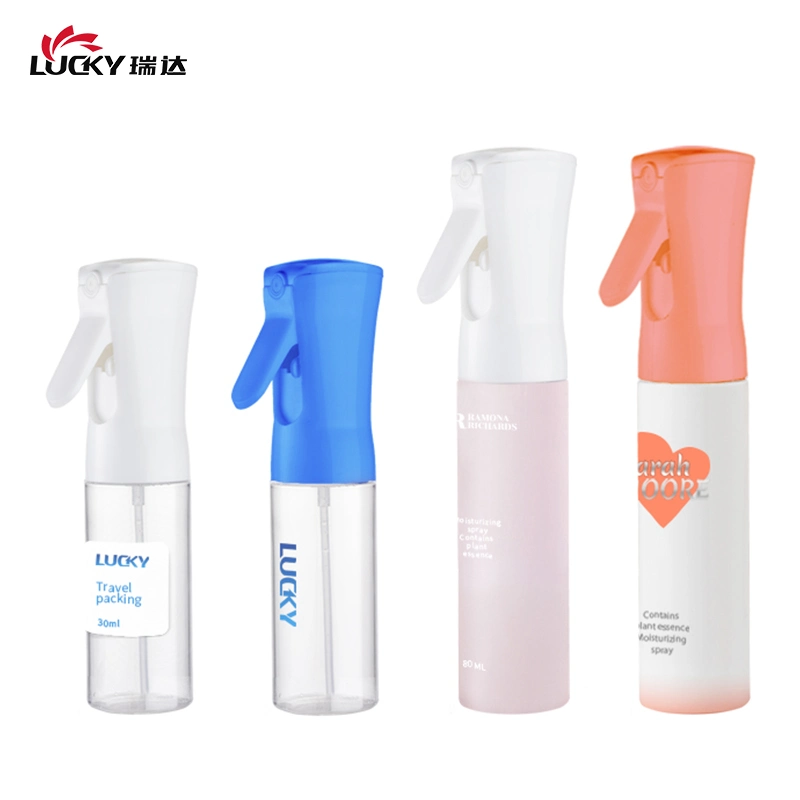 Newly Design 50ml 80ml Reusable All Plastic Fine Mist Spray Bottle for Travel Packing Personal Care