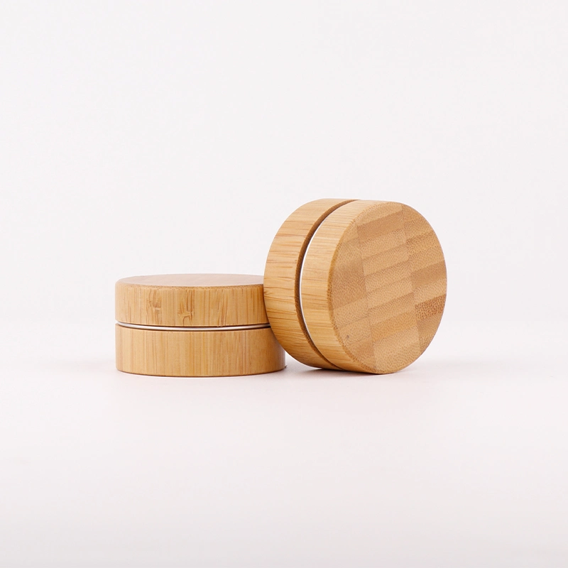 Bamboo Wooden Aluminum Jar Refillable Packaging