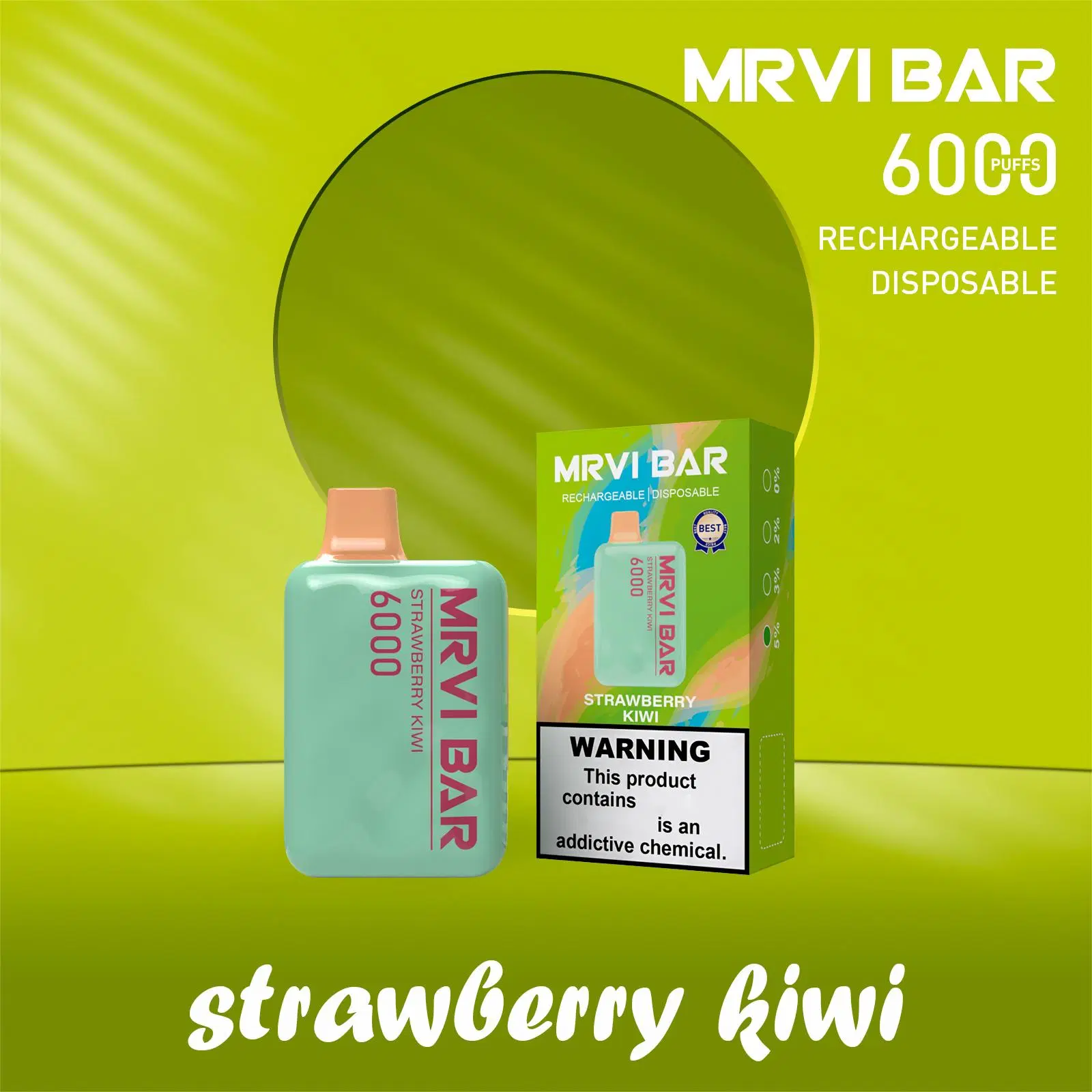 Wholesale/Supplier Vape Pen Mrvi Bar 6000 Puffs 13ml Liquid Capacity 5% Nicotine 650mAh Rechargeable Battery Vs Randm Tornado 7000 8000 9000 Puffs