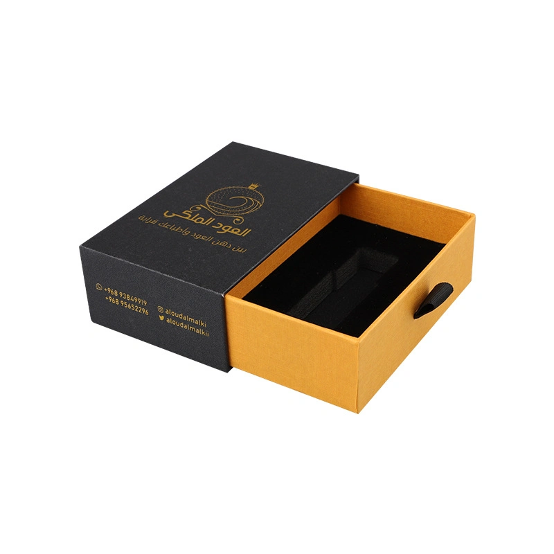 Top Grade Drawer Gift Box Carton Packaging Cardboard Boxes with Silk Ribbon for LED Spotlight