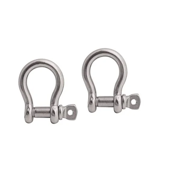 6mm G-2130 Alloy Screw Pin Bow Shackle Rigging Omega-Shaped with Nut and Allen Headed Bolt Pin