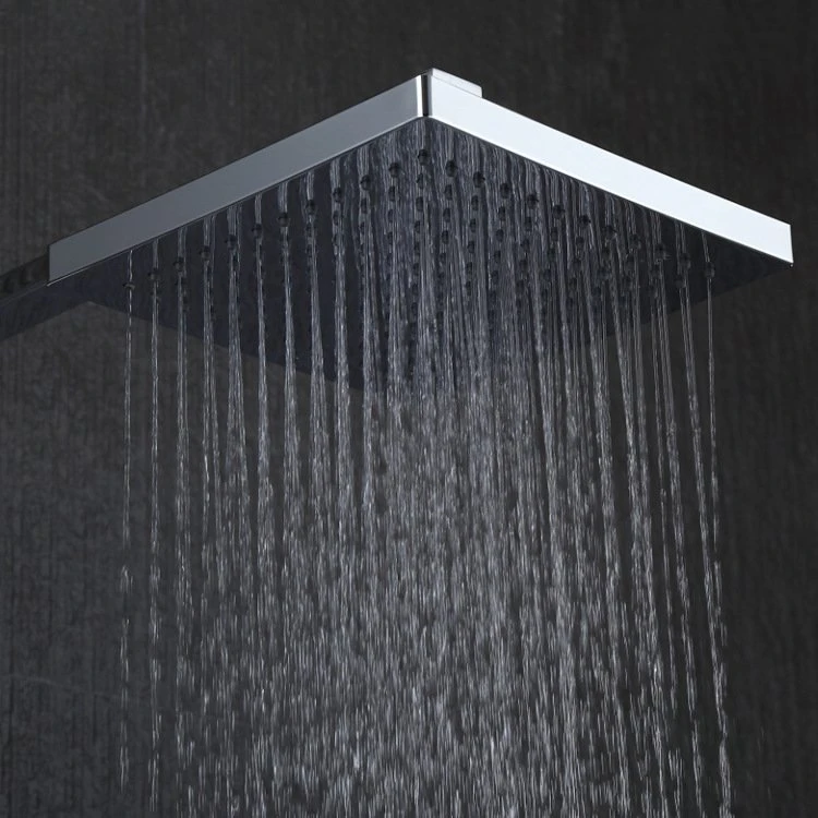 Chrome Ther Mostatic Mixer Shower Set with Square Rainfall Shower Sets