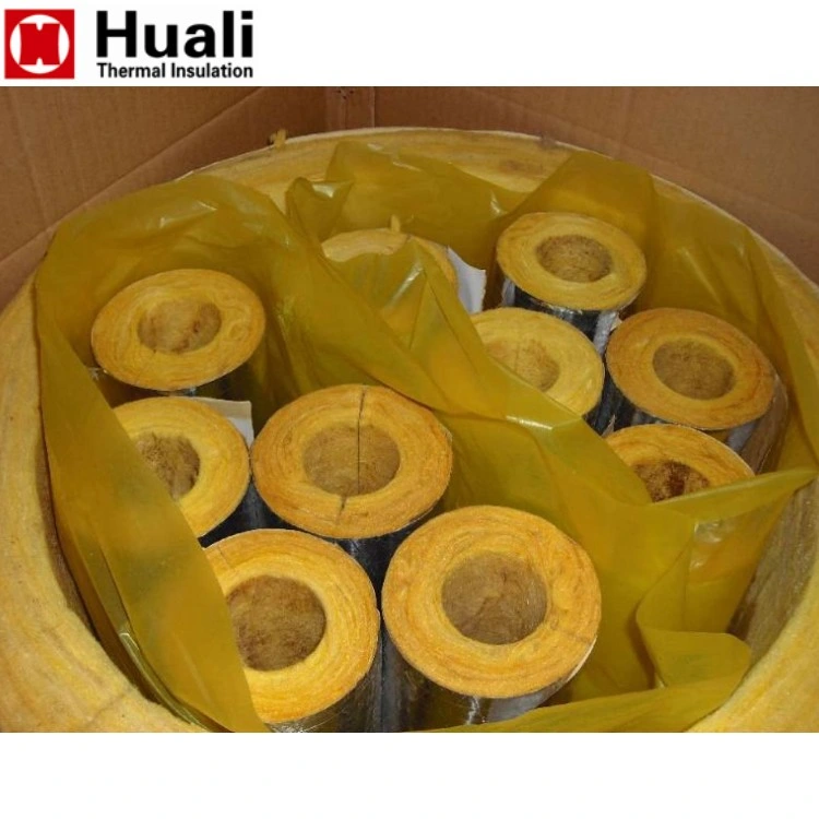 Steam Mineral Fiber Foil Faced Insulation Glass Wool Reinforced Pipe