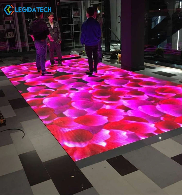 Impermeable al aire libre interactivo pista de baile pantalla de alquiler de LED P3 P3,91 LED Video Wall 3mm 3,91mm escenario Dance Pantalla LED