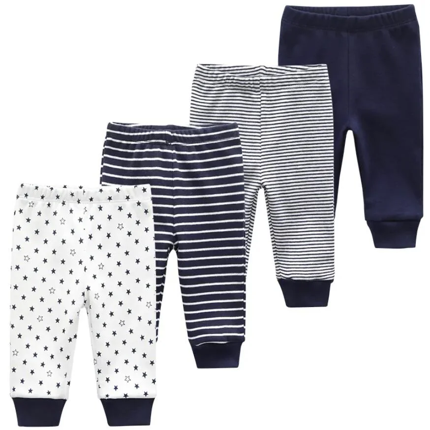 Printed Kids Unisex Newborn Baby Cotton Tapered Ankle Pants