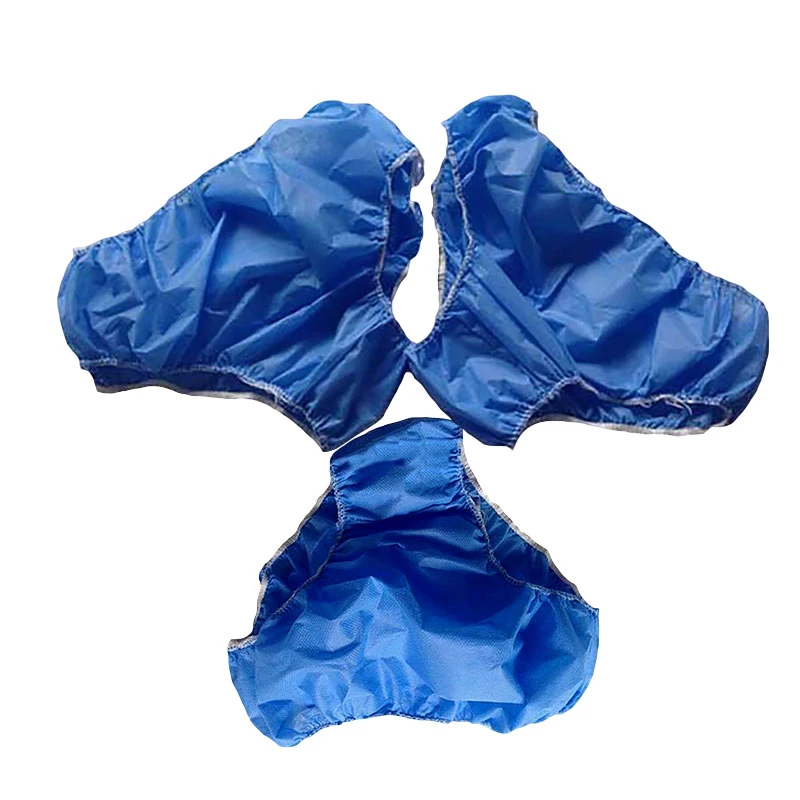 Disposable Sanitary Hygienic Nonwoven Salon/SPA/Massage Underwear Panties Comfortable Boxer Shorts Blue Underpants