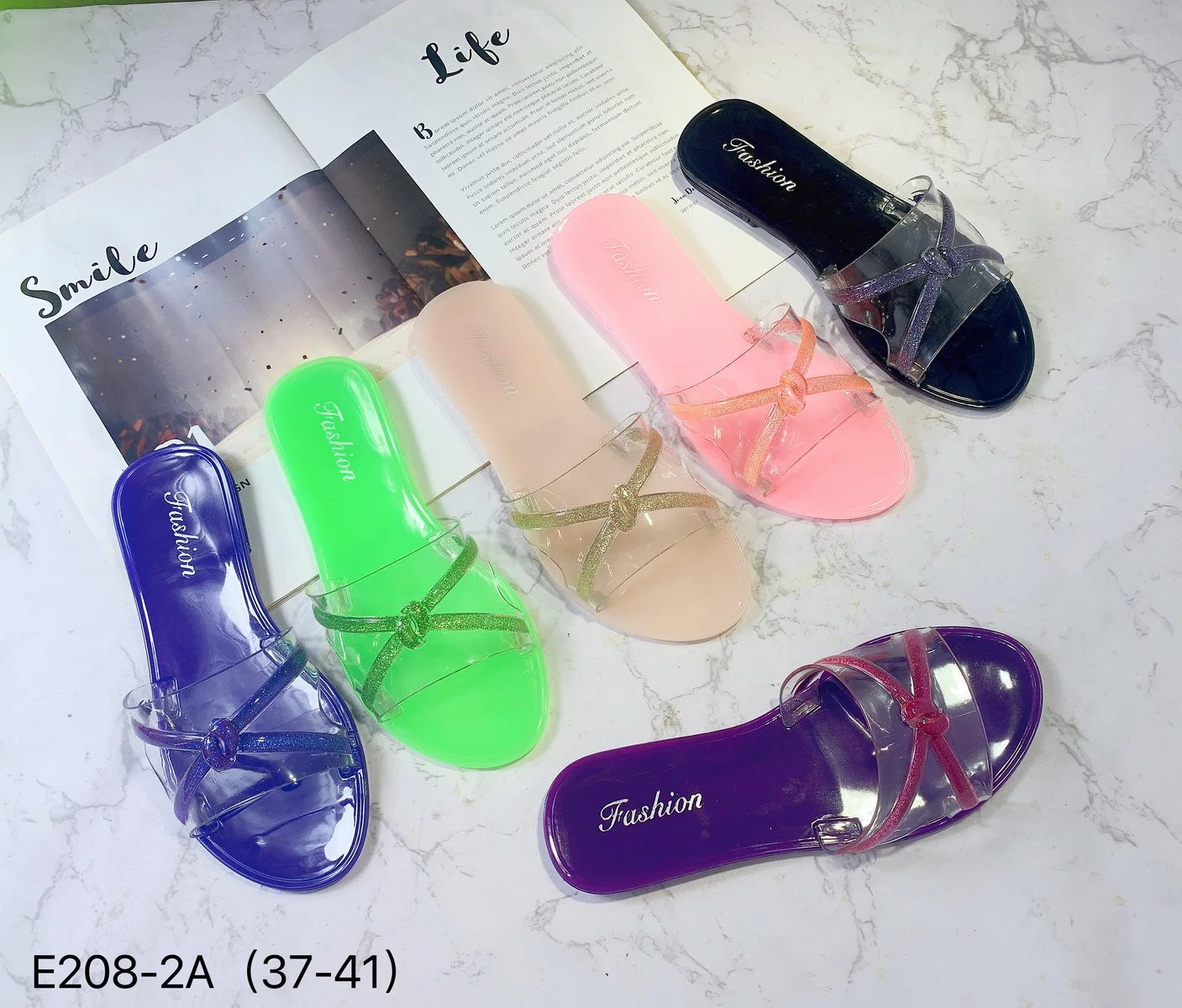 PVC Jelly Slipper Lady Shoes
