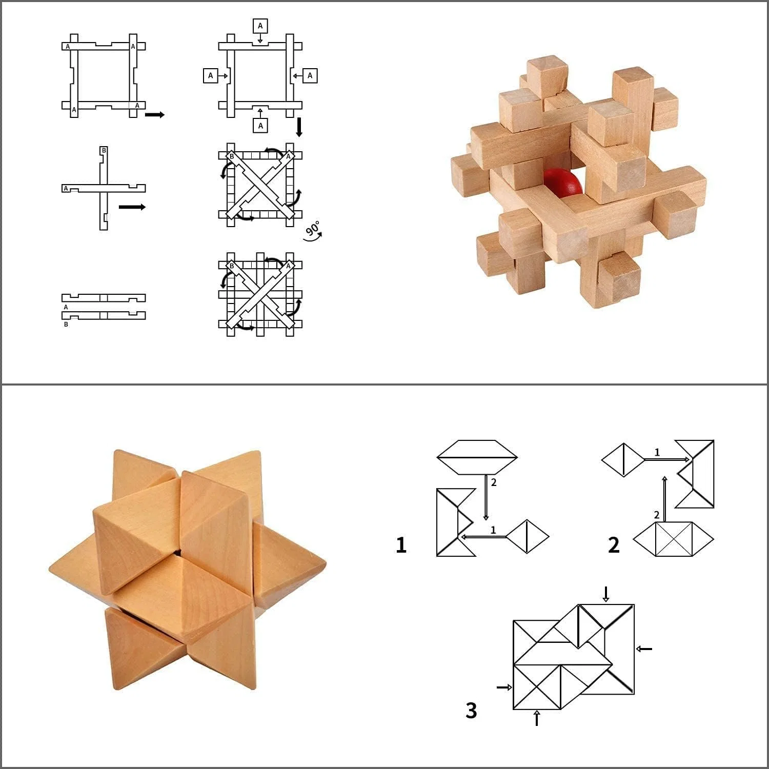 Bamboo 3D Головоломки Металлические Головоломки Головоломки Пуzzles Mind Игровые игрушки Для подростков и взрослых