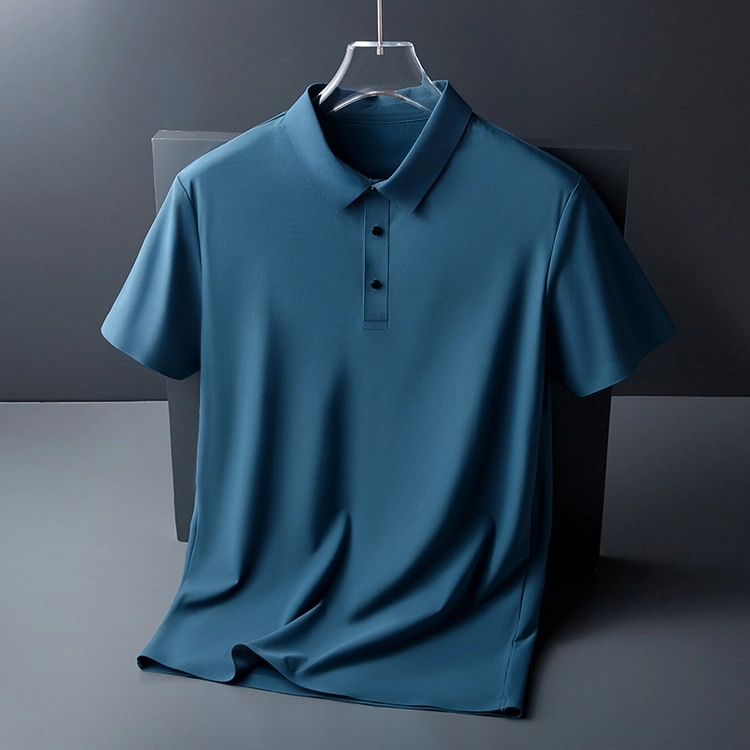 Mayorista de medida de alta calidad de los hombres Slim Fit camiseta de algodón de los Hombres camiseta Polo Skin-Friendly Neutral