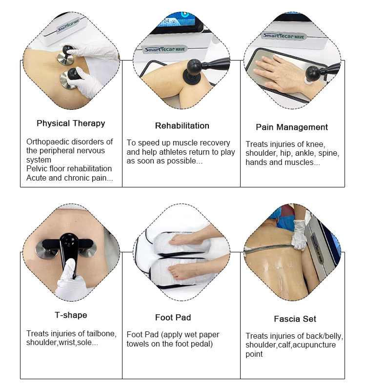 Back Pain Relief Physical Therapy Focused Extracorporeal Shockwave Therapy Machine