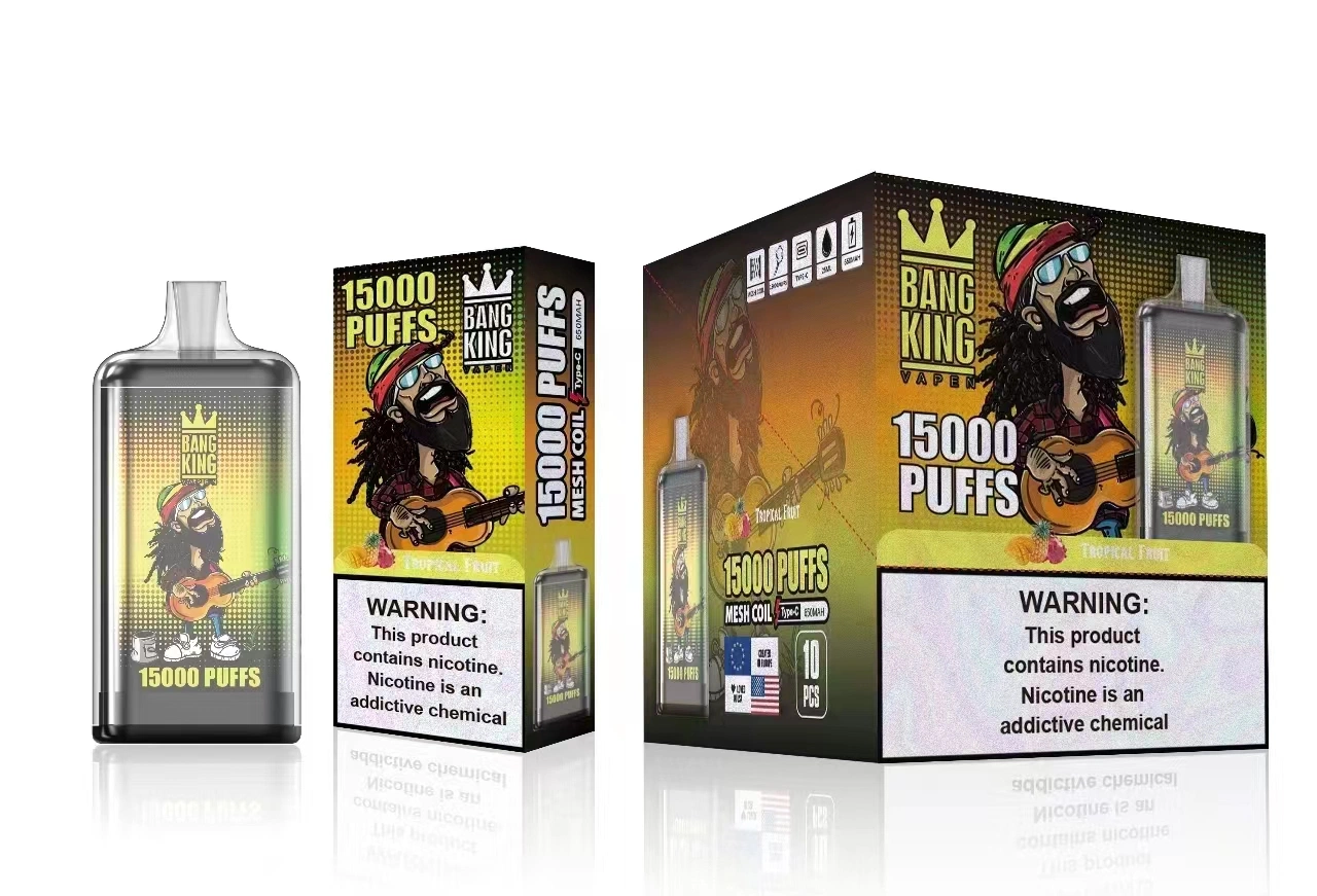 أطقم السجائر الإلكترونية القابلة للتجاهل أطقم البداية 0%/2%/5% نيكوتين بالجملة I حانة Vape Bang King 15000