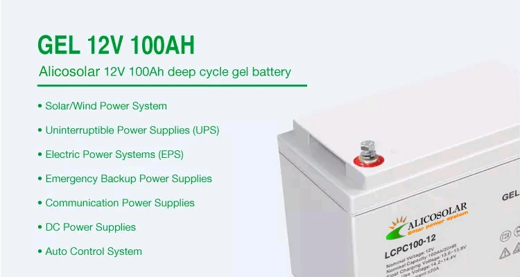 Reasonable Price Sealed Lead Acid Motorcycle Gel Battery 12V 80ah 100ah 150ah 200ah