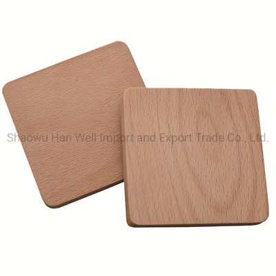 Eco-Friendly Custom Square Bamboo Wood Tabletop Coaster Cup Mat