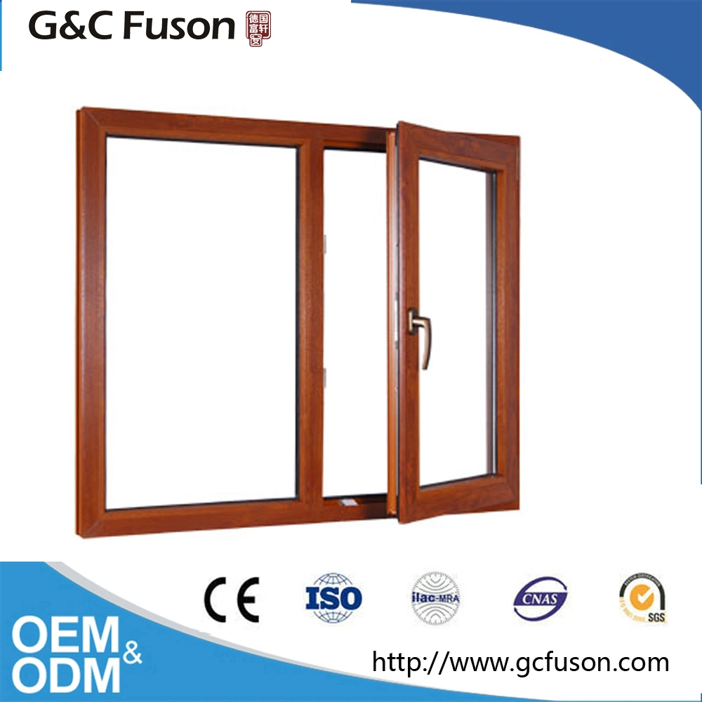 Simple Design Aluminum Casement Window, Double Tempering Glass