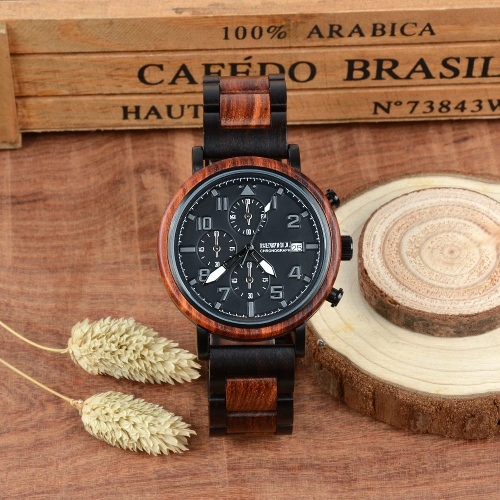 Japan Movement Quartz Watches High Quality Wooden Wristwatches 3ATM Watch Mens