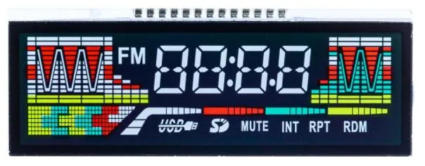 Tn 7 Segment Monochrome LCD Display for Car Vehicle Display