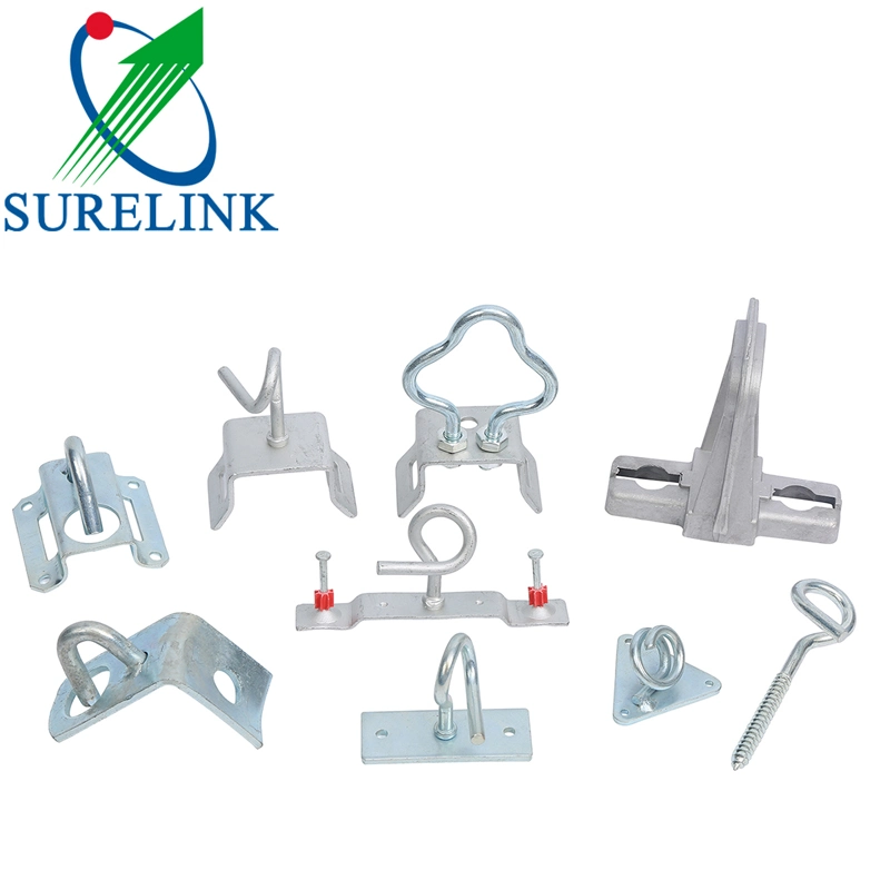 Surelink Plastic FTTH Suspension Clamp Outdoor Fiber Optic Clamp Fitting Hardware Accessories Anchor Clamp Plastic S Hook Clamp