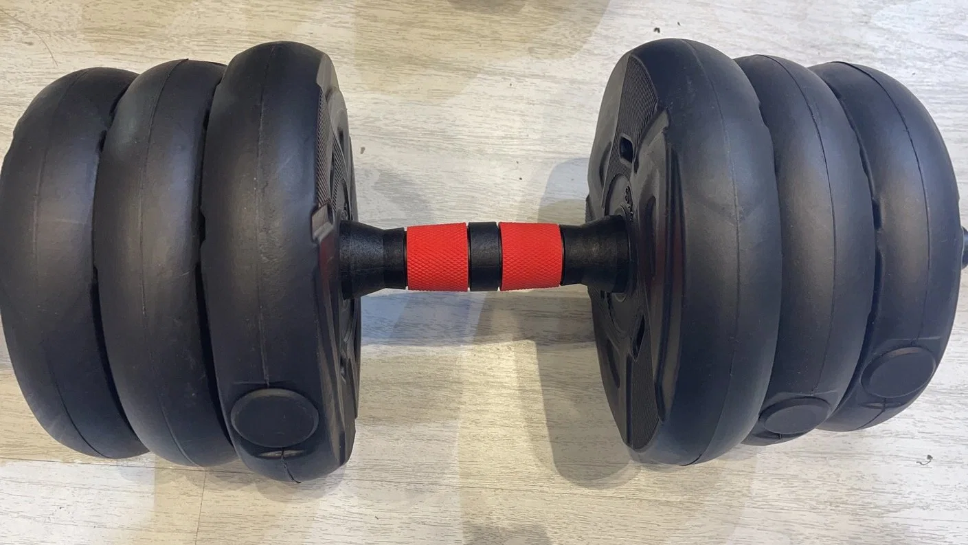 15kg Environment Friendly Adjustable Vinyl Coated Cement Dumbbell