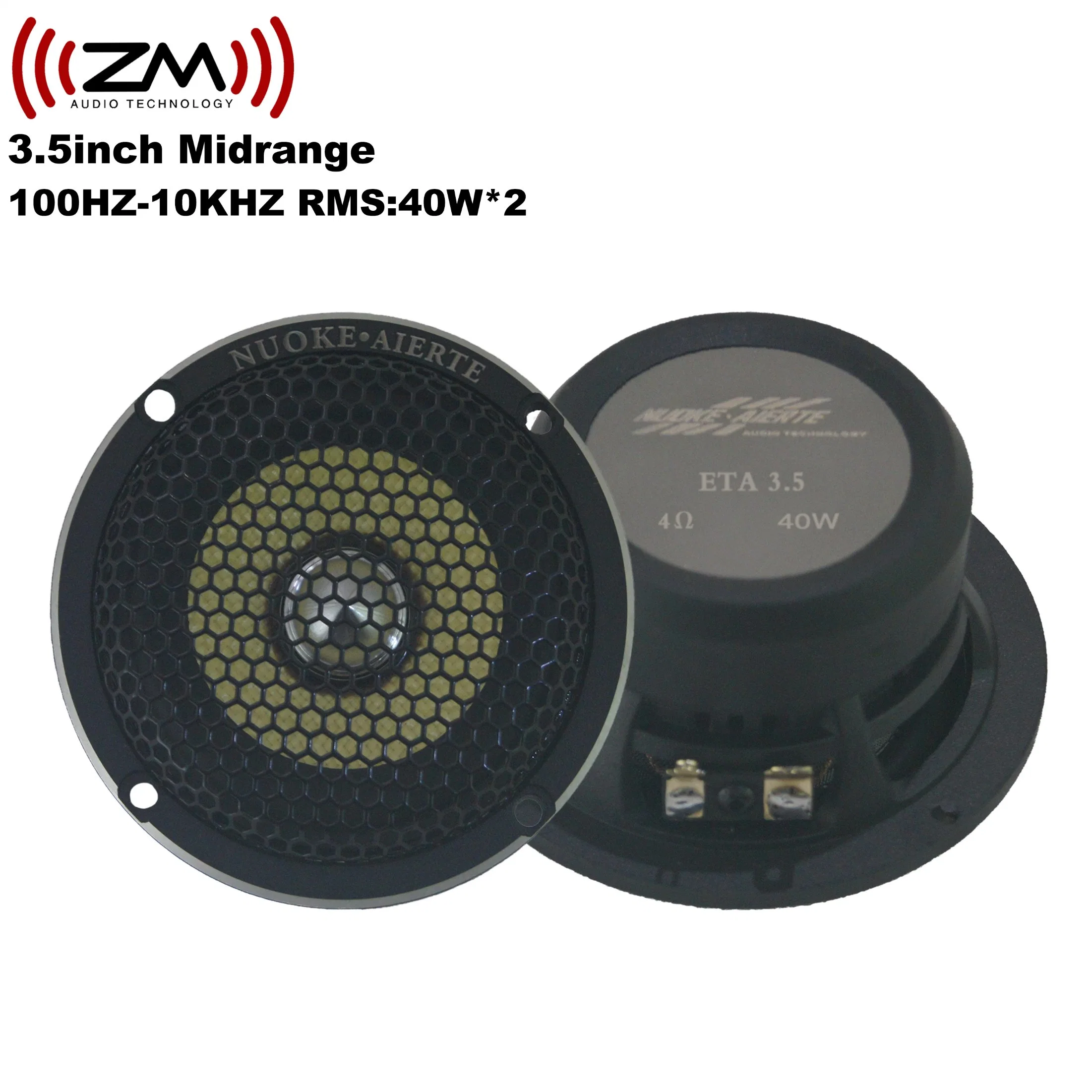 High End Midrange Speaker Car Audio 3.5" Louderspeaker Bullet Cars Sound MID Range Horn