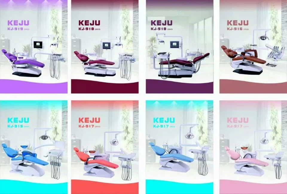 New Design Economic Dental Chair with Operation Lamp (Kj-917)