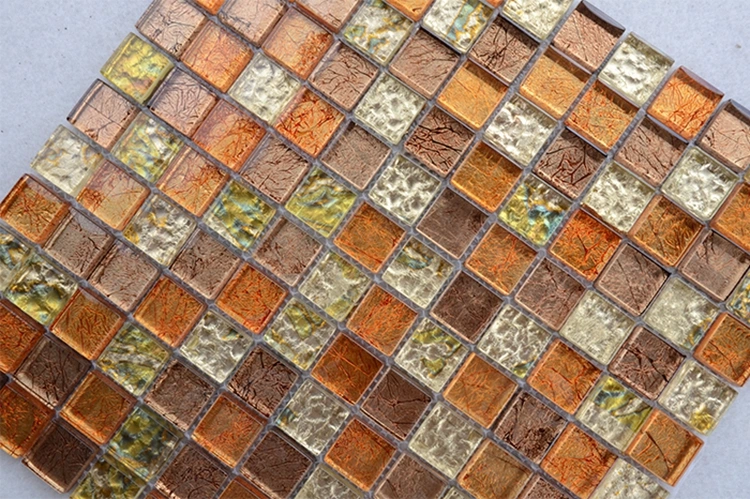 Matériaux de construction Canada carreaux de verre en mosaïque de couleur mélangée de haute qualité