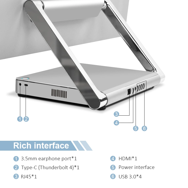 Vtex Cheap tous dans un ordinateur de bureau J5 J7 J9 27 pouces ordinateur AIO 32 pouces 3840*2160 4K UHD avec UPS, tout en un seul ordinateur de bureau d'écran tactile