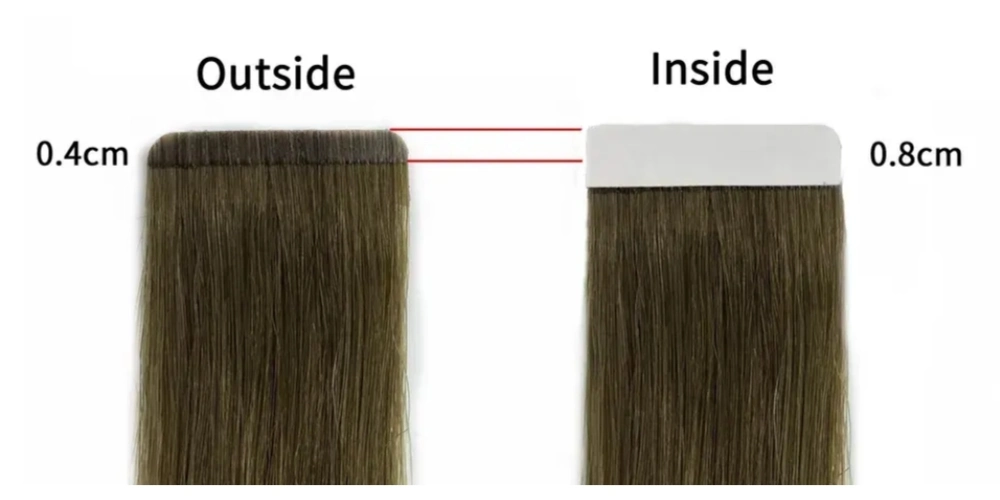 Destaque Fita de Extensões de Cabelo de Qualidade Superior de Cabelo Russo com Corte de Cutícula Fina.