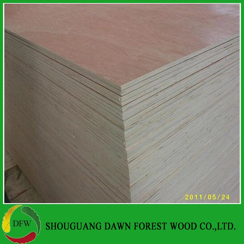 4mm 12mm 16mm 18mm Bintangor/Okoume Veneered Poplar Timber Commercial Plywood