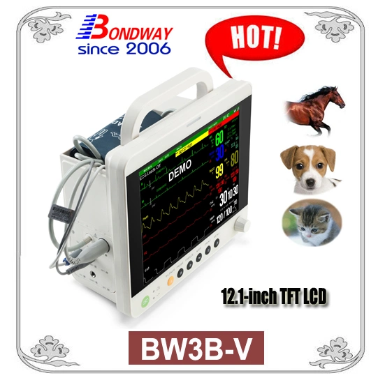 12.1 Inch TFT Large Screen Veterinary Patient Monitor, Veterinary Clinic Instrument, Bw3b-V