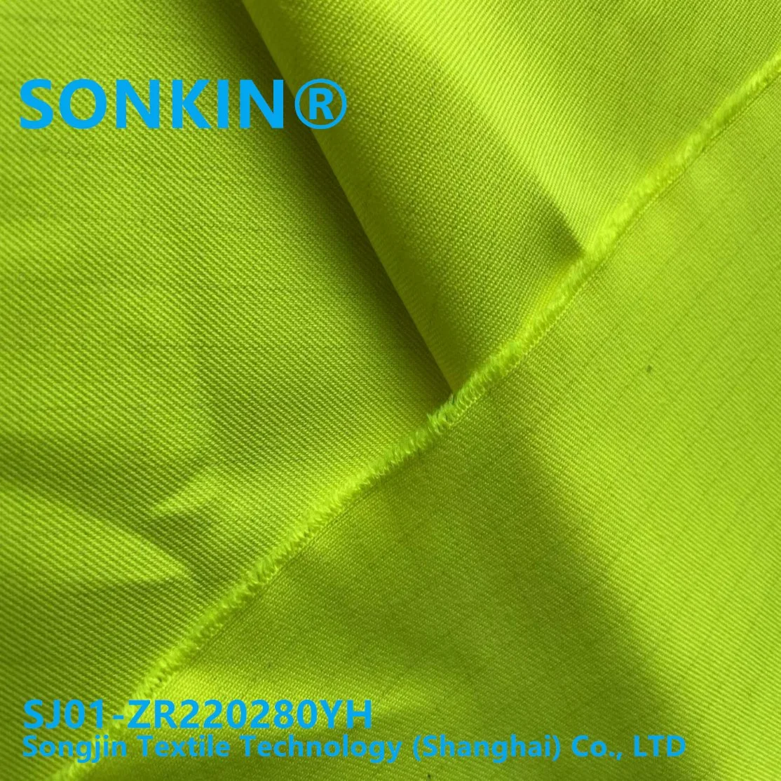 280GSM Modacrylic Cotton Blended Flame Retardant Fluorescent Woven Fabric Functional Textile