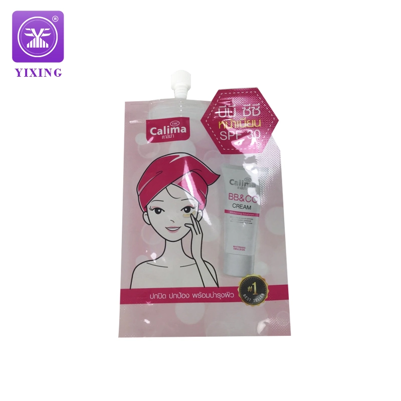 Customized Cosmetic Sample Sachets Packaging Liquid Tiny Soap Bag Spout Bottle Shaped Pouch