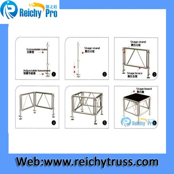 Adjustable Stage Moving Stage 0.6-1m Rental Stage