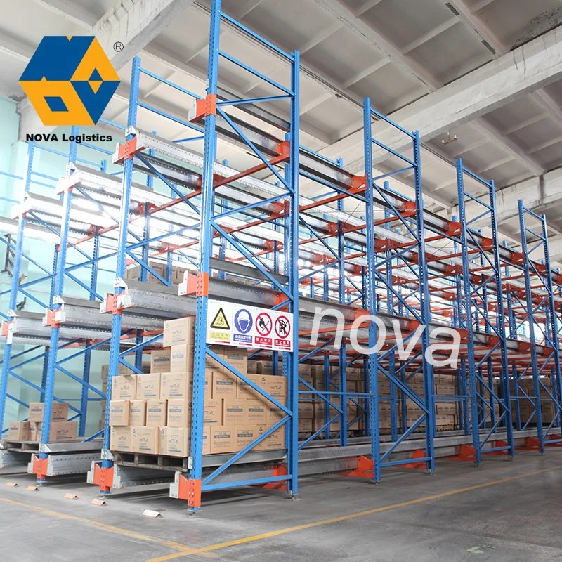 Fifo Customized Logistics Storage Warehouse Heavy Duty Adjustable Selective Vna Double Deep Metal Steel Blue Frame Pallet Rack