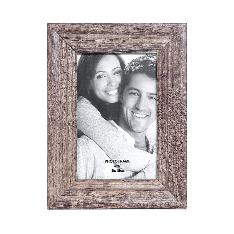 Rustic Gray Wood Pattern Art Photo Frame Home Decoration