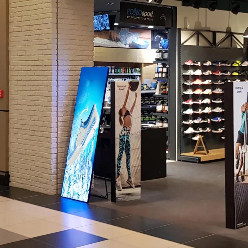 Indoor Digital Portable Display Shopping Mall Mirror Poster P2.5 Poster Digital Signage LED Display