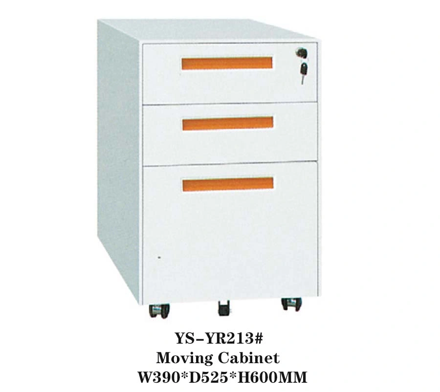 Office School Furniture White Metal Filing Cabinet Customized Moving Storage with Lock