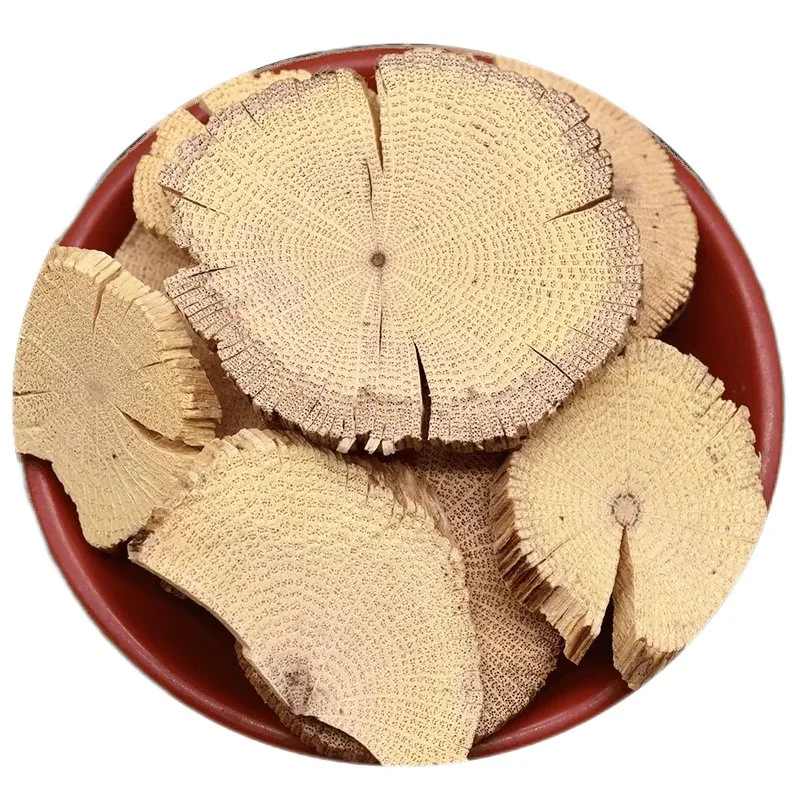 Akebiae Caulis Medicina herbaria China Acebia quinata seca Slices de tallo Tong. Mu