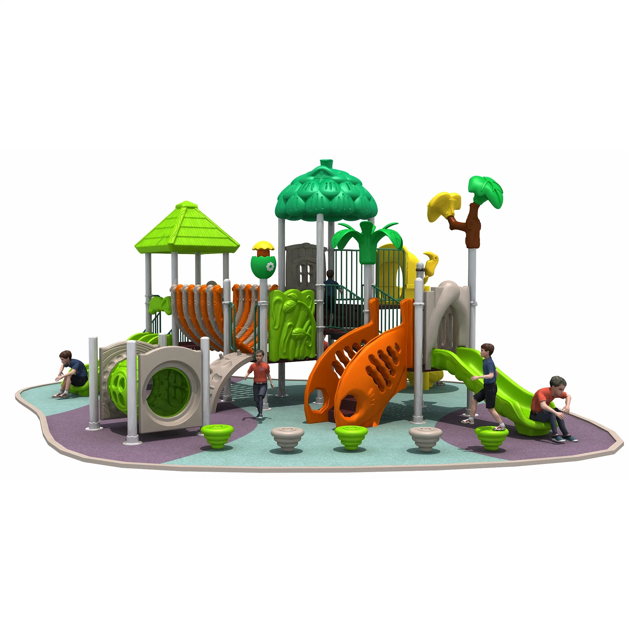 Customize Large Entertainment Fitness Multi-Function Children Outdoor Playground Plastic Slide