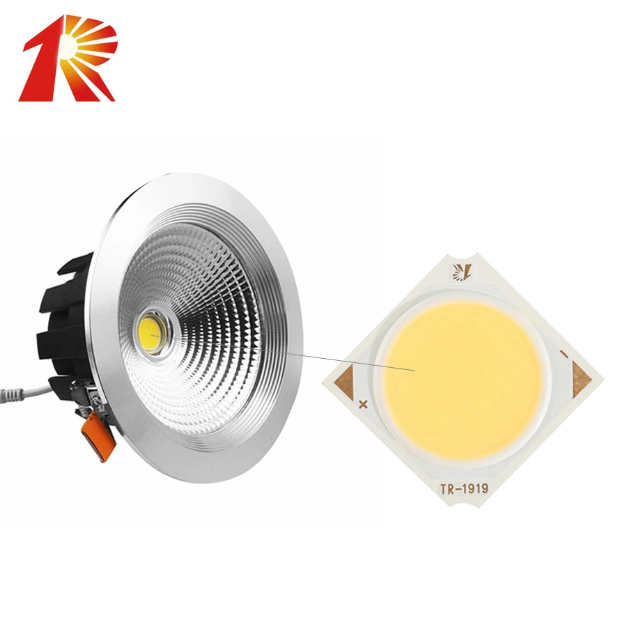 Alta potencia 12W 20W 30W 36W 50W 19*19mm Blanco cálido Diodo LED COB Chip