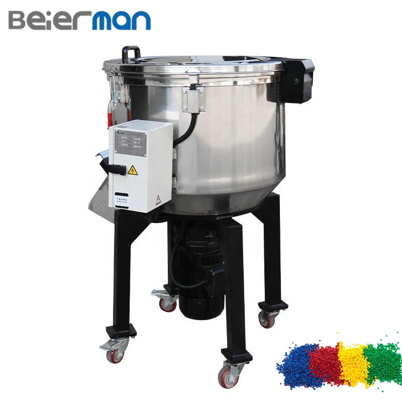 2023year 200kg Stainless Steel Vertical Plastic Granules Mixer PP ABS PVC Pet Plastic Raw Material Mixing Silo Pellets Color Mixer