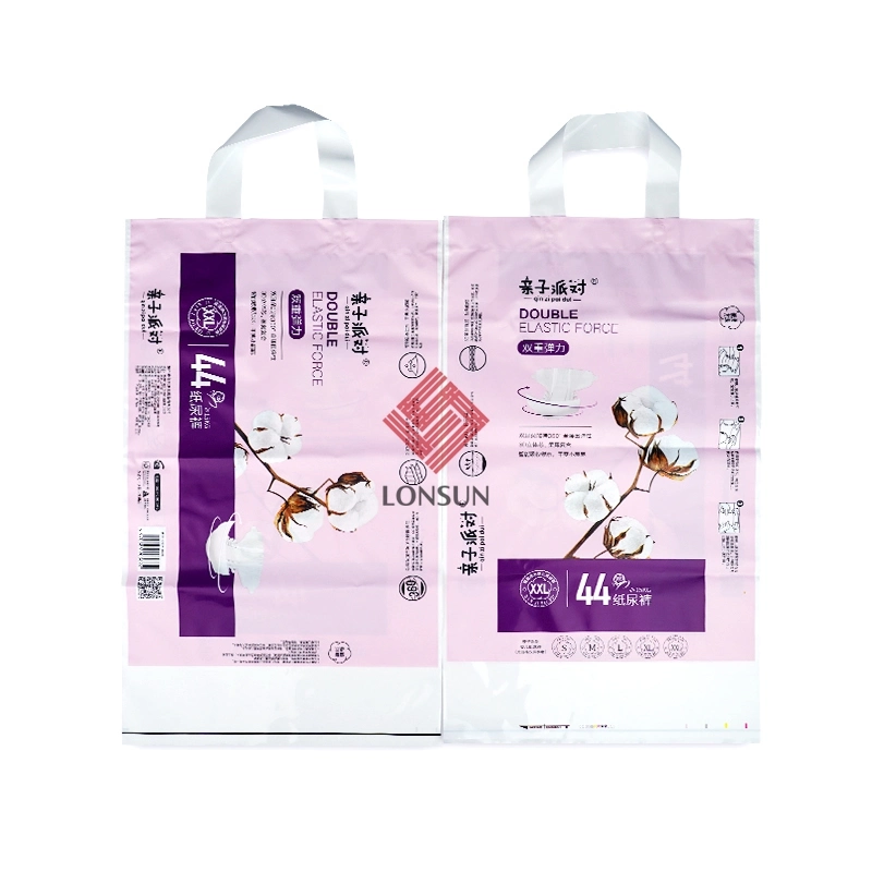 Color Printed Baby Diaper Package Bags PP OPP CPP PE Pet PA Aluminum Foil Plastic Bag Sanitary Pads Packaging Bags
