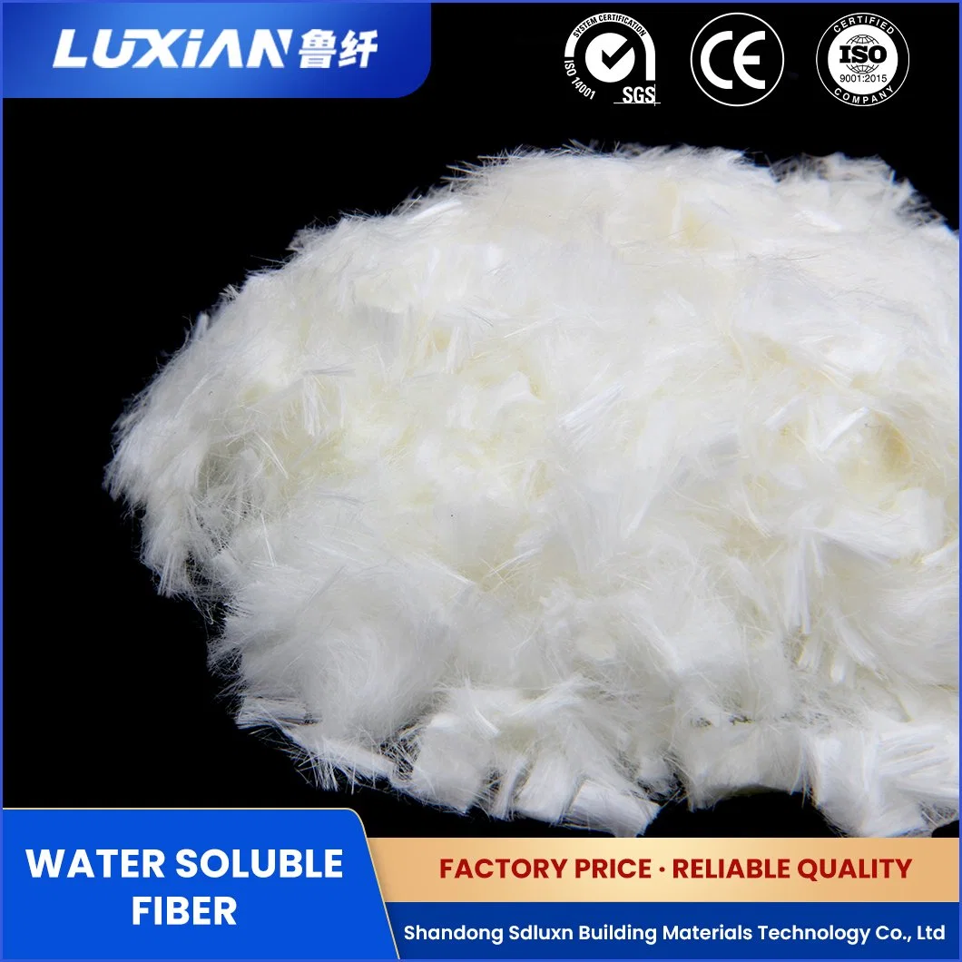 Fibra curta Luxn resina sintética de alta qualidade Lxjr-150 PVA fibra para Fabricantes de fibra modificados PVA para resistência ao calor seco de betão China