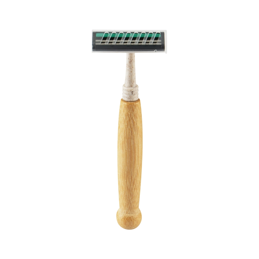 Bamboo Handle Twin Blade Razor Eco Friendly Wheat Straw Connectionhotel Versorgung Edelstahl Rasiermesser