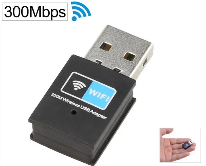 Высококачественный WiFi-адаптер 802.11b/G/N 300 Мбит/с Mini USB