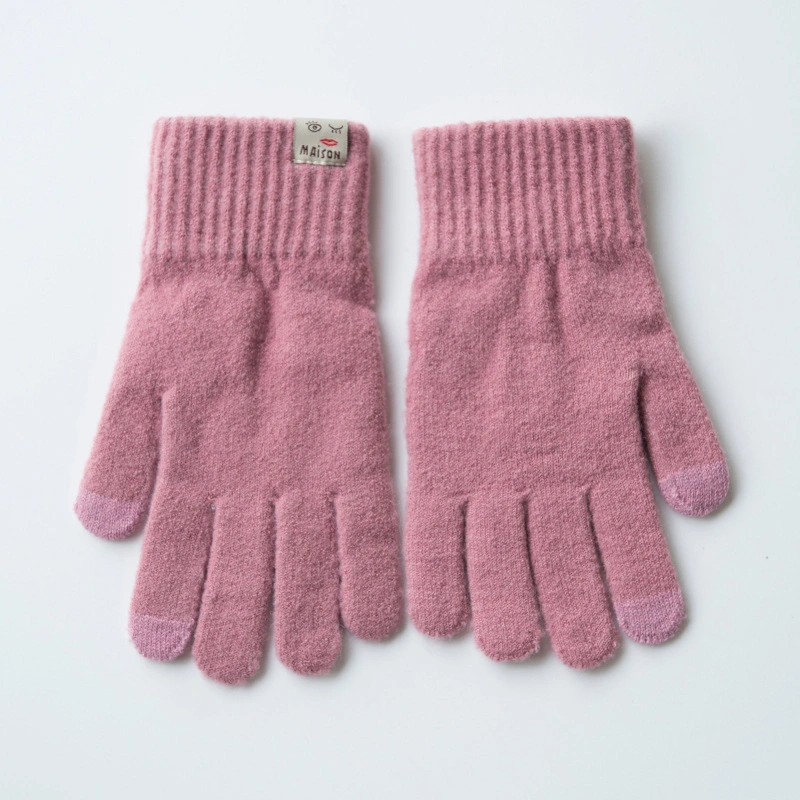 Hersteller New Arrival Damen Warme Acryl Strickhandschuhe