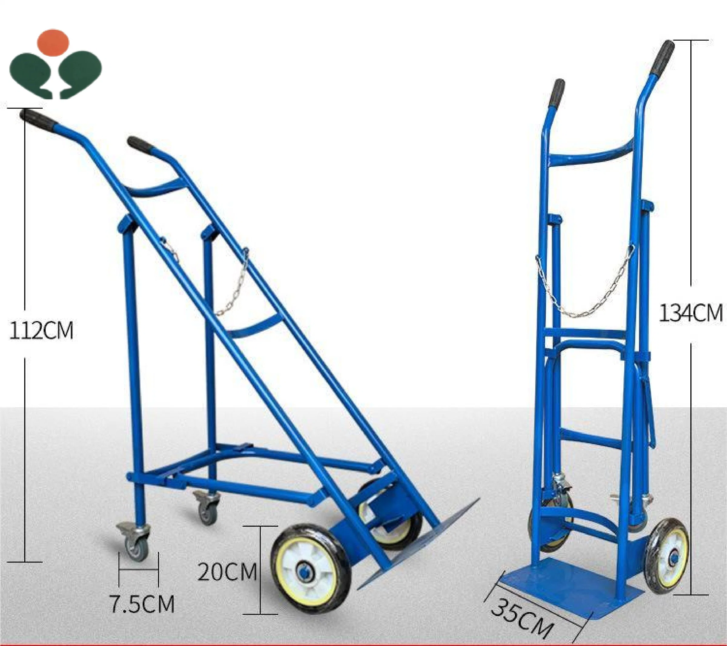 Cylindre d'oxygène de l'acier chariot table médicale l'équipement hospitalier